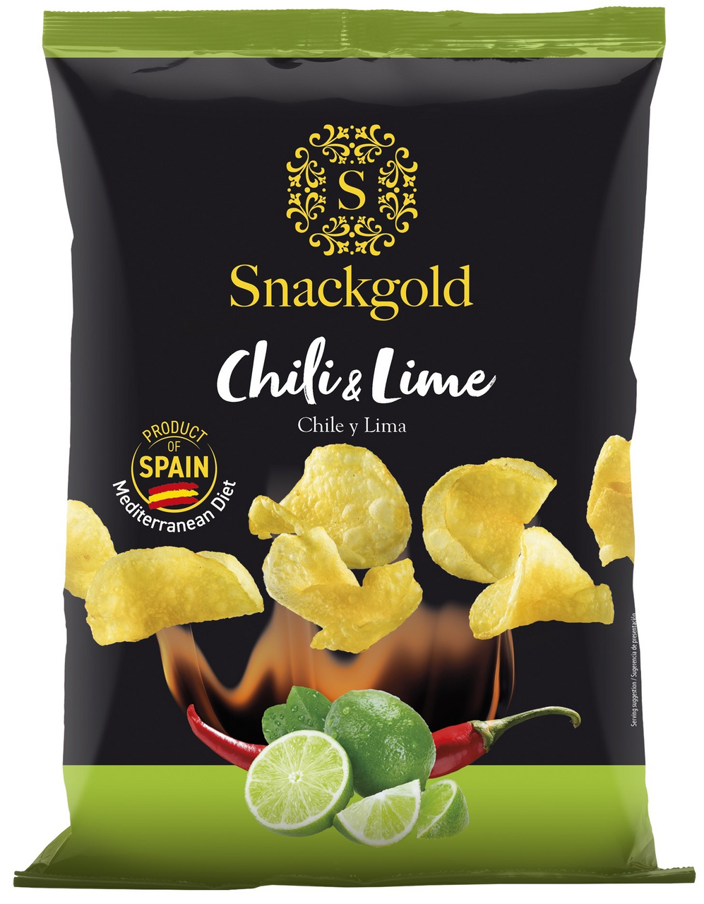 Чипсы Snackgold чили и лайм, 125г
