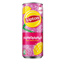 Холодный чай Lipton черный манго и личи газированный, 330мл