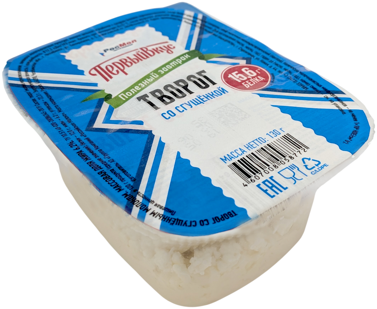 Творог Первый вкус со сгущенкой 6.2%, 130г