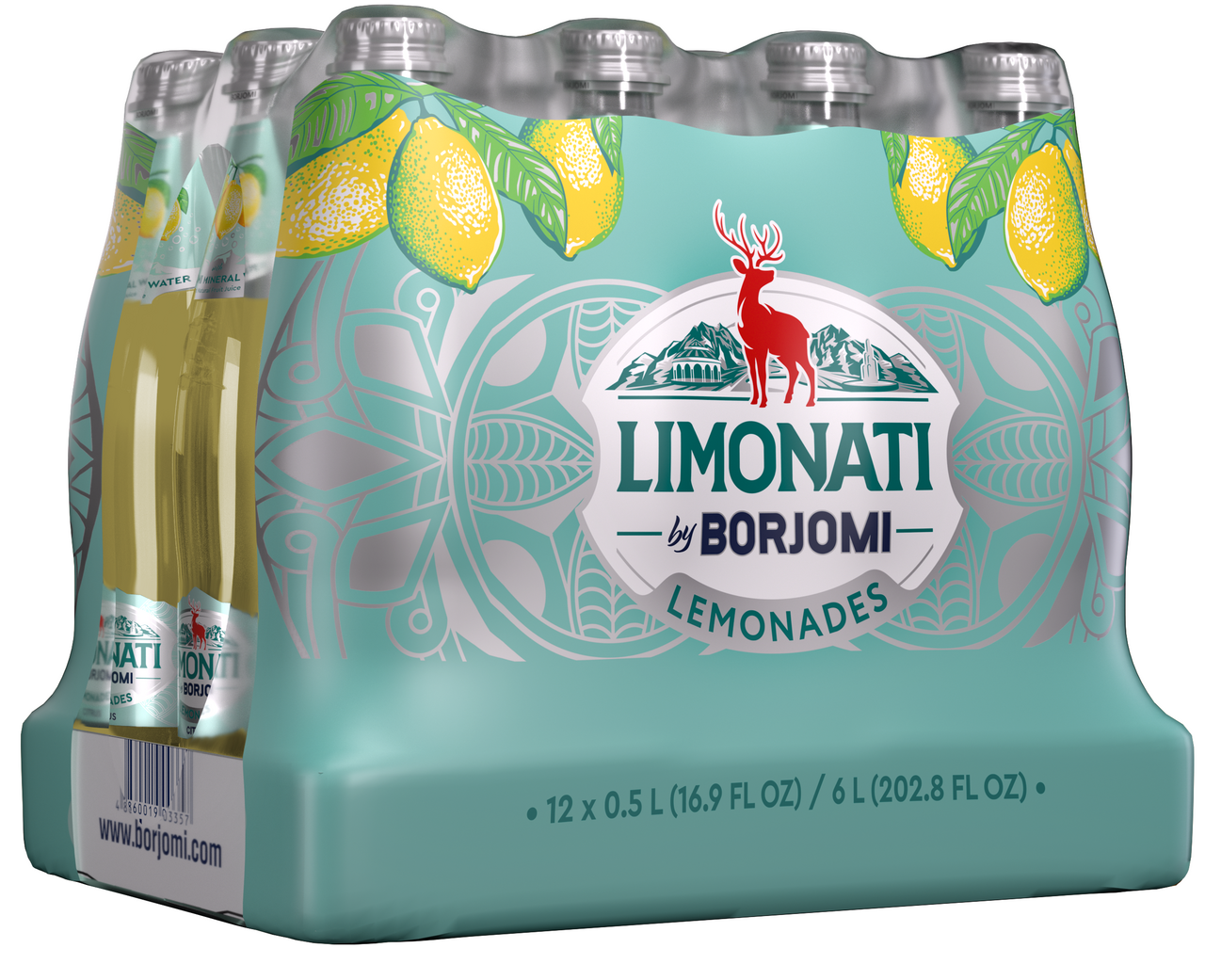 Напиток Borjomi Limonati цитрус газированный, 500мл x 12 шт