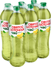 Холодный чай Святой Источник зеленый лимон, 1.5л x 6 шт