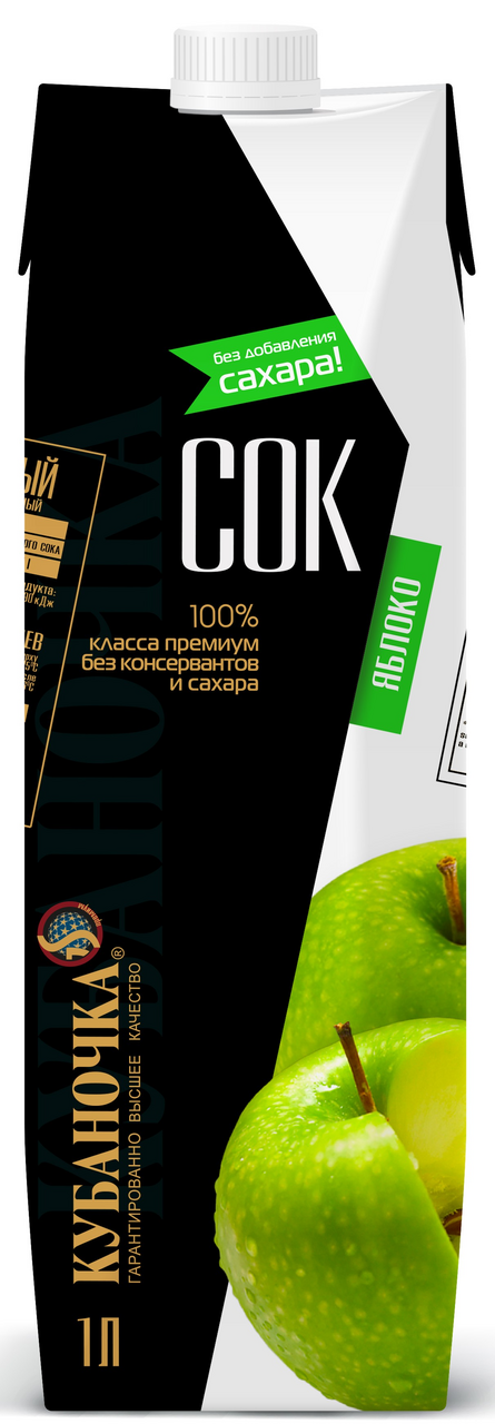 Сок Кубаночка яблочный, 1л