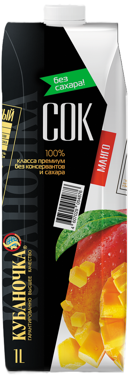 Сок Кубаночка манговый, 1л