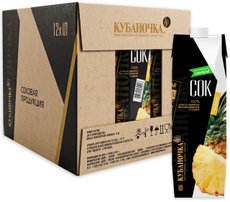 Сок Кубаночка ананасовый, 1л x 12 шт