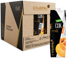 Сок Кубаночка абрикосовый, 1л x 12 шт
