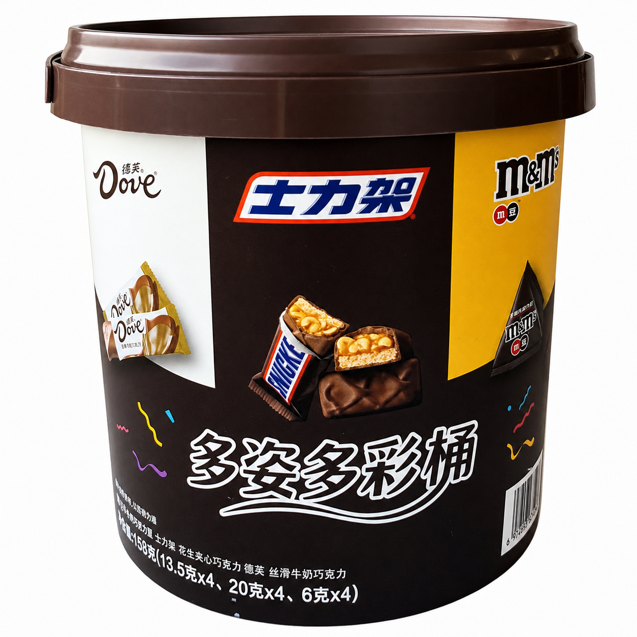 Набор шоколада и драже Snickers Dive M&M's ведро, 158г
