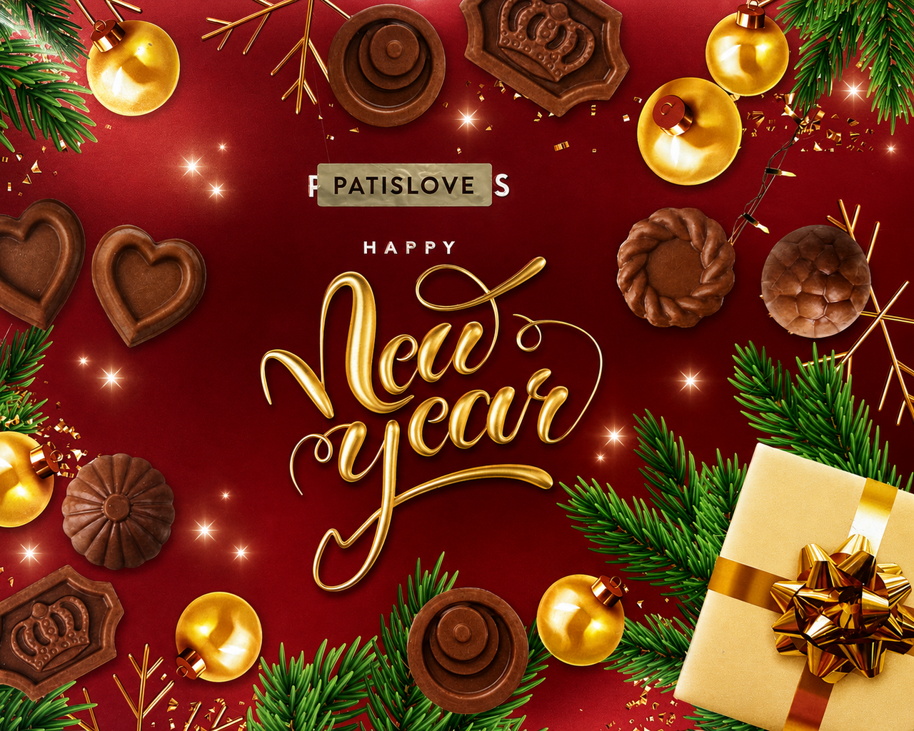 Конфеты Patislove Новый год шоколадные, 290г