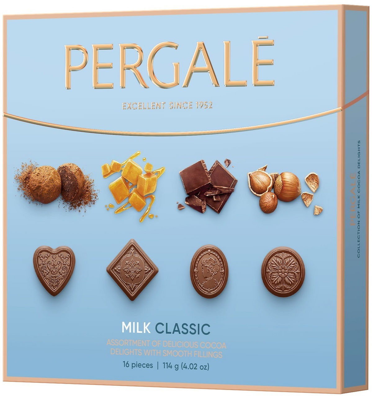 Конфеты Pergale шоколадные молочная классика ассорти, 114г