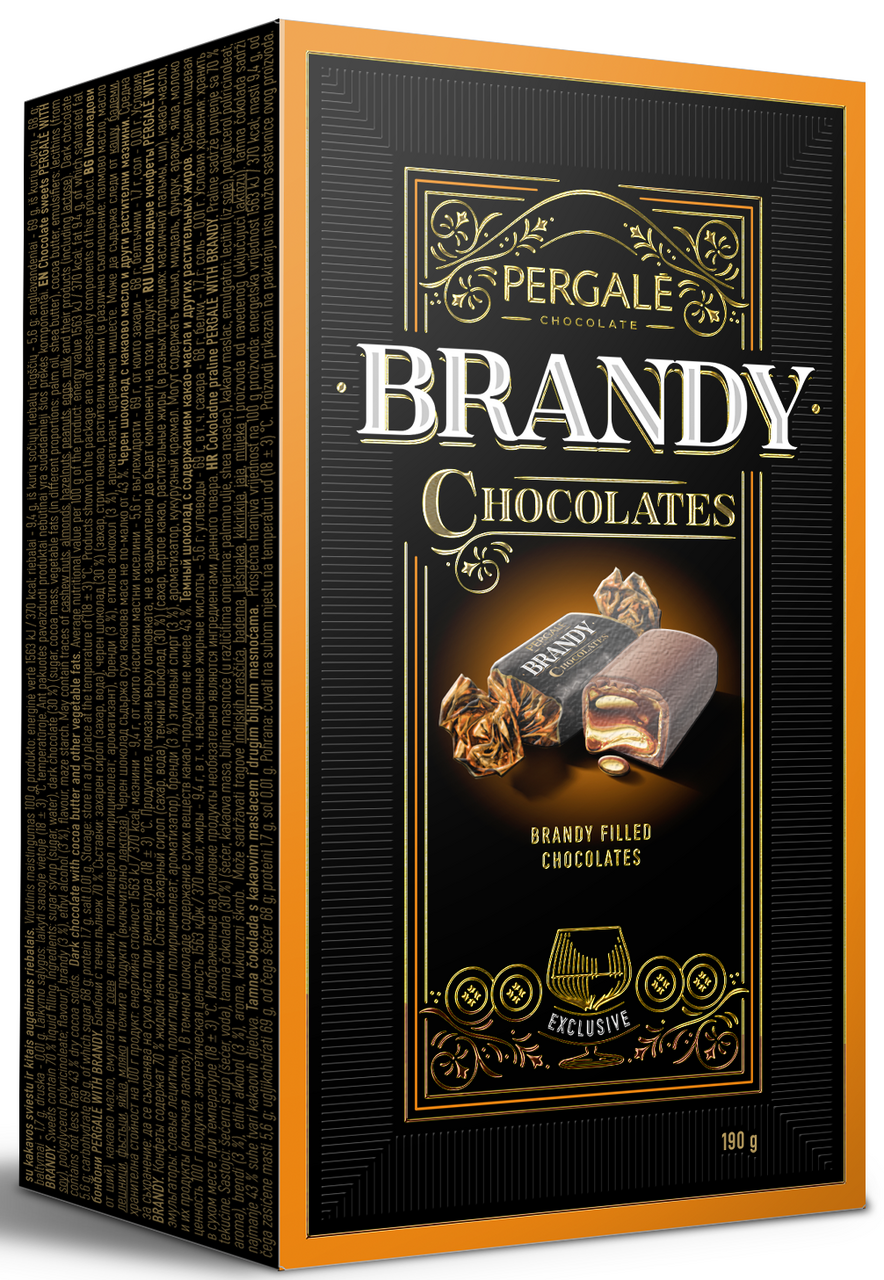 Конфеты Pergale шоколадные бренди, 190г