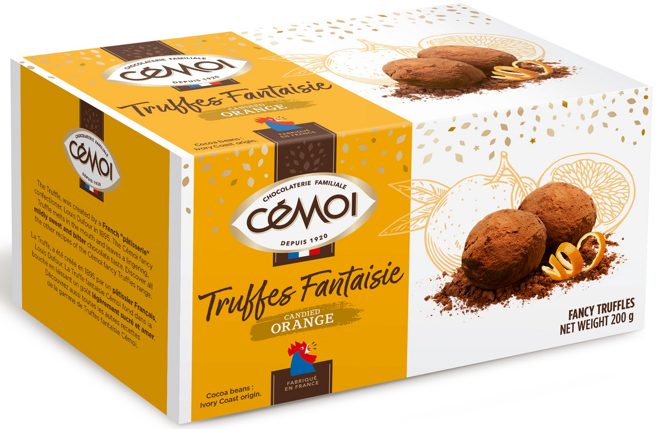 Трюфели Cemoi Фантазия цукаты апельсин, 200г