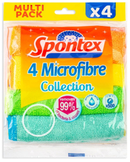 Салфетка Spontex Microfibre 4 микрофибра 30 x 30см, 4шт