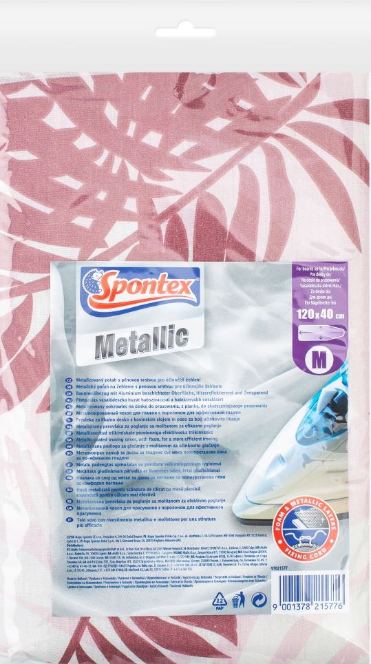Чехол для гладильной доски Spontex Metallic Spontex размер M, 120 x 40см