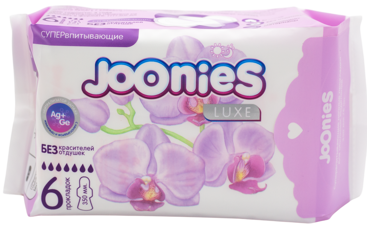Прокладки Joonies Luxe супервпитывающие, 6шт