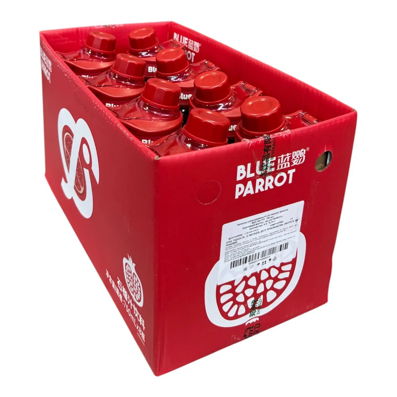 Напиток сокосодержащий Blue Parrott гранат, 750мл x 8 шт