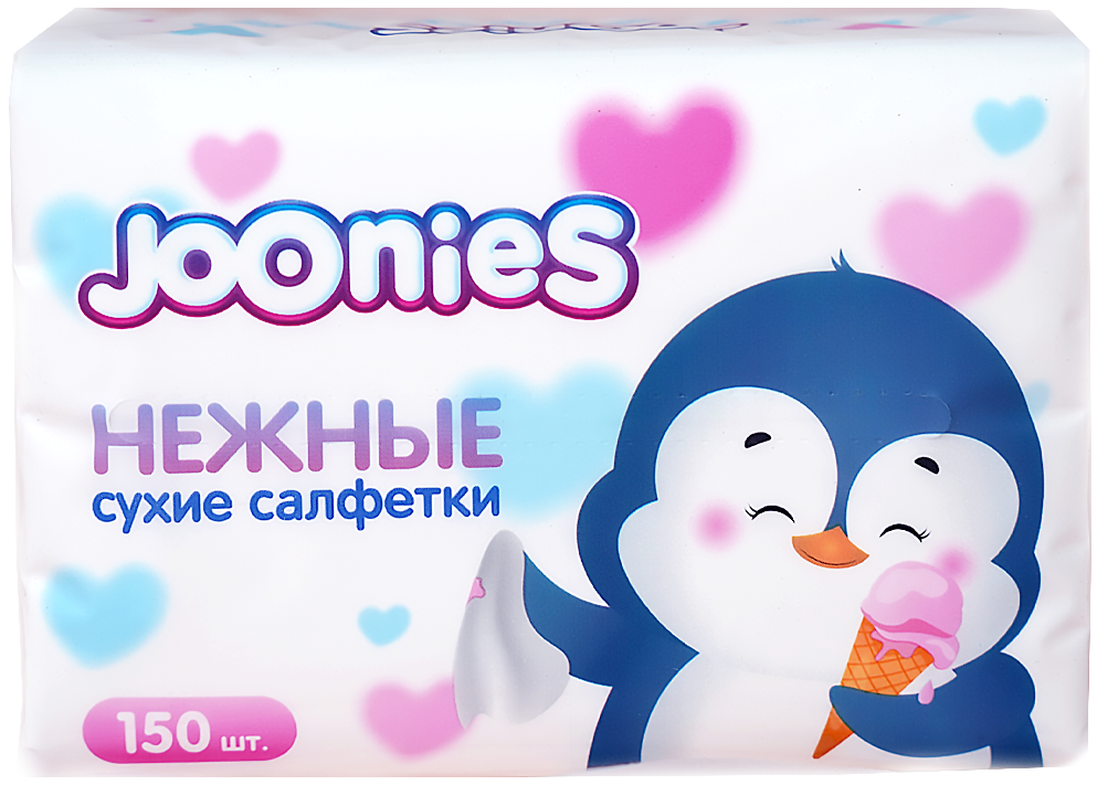Салфетки бумажные Joonies 3 слоя, 150шт