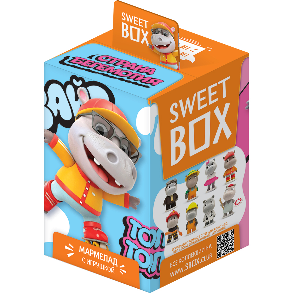 Мармелад жевательный Sweet Box Страна Бегемотия с игрушкой, 10г