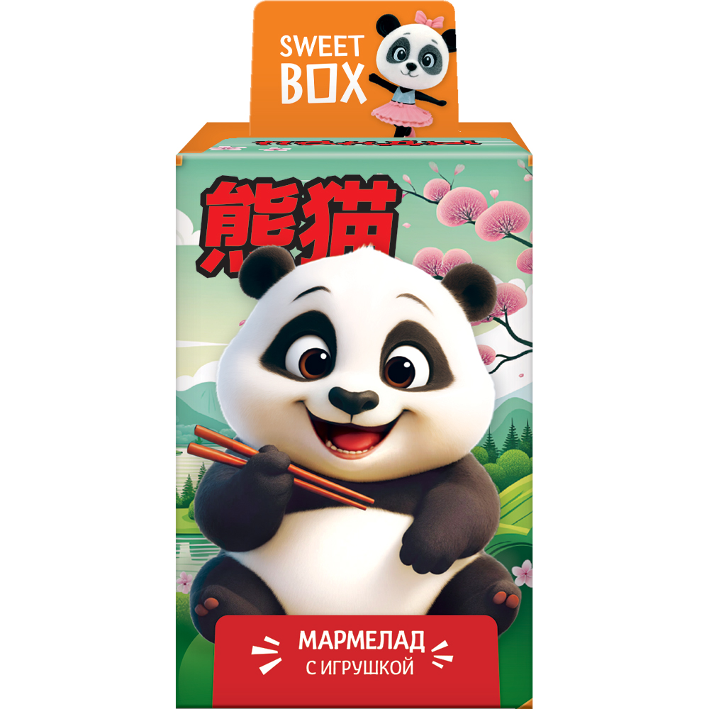 Мармелад жевательный Sweet Box Панды с игрушкой, 10г