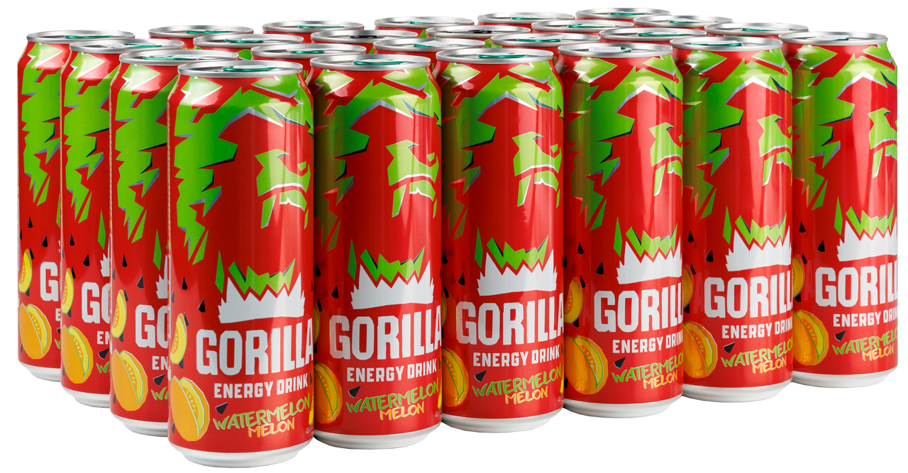 Энергетический напиток Gorilla дыня и арбуз, 450мл x 24 шт