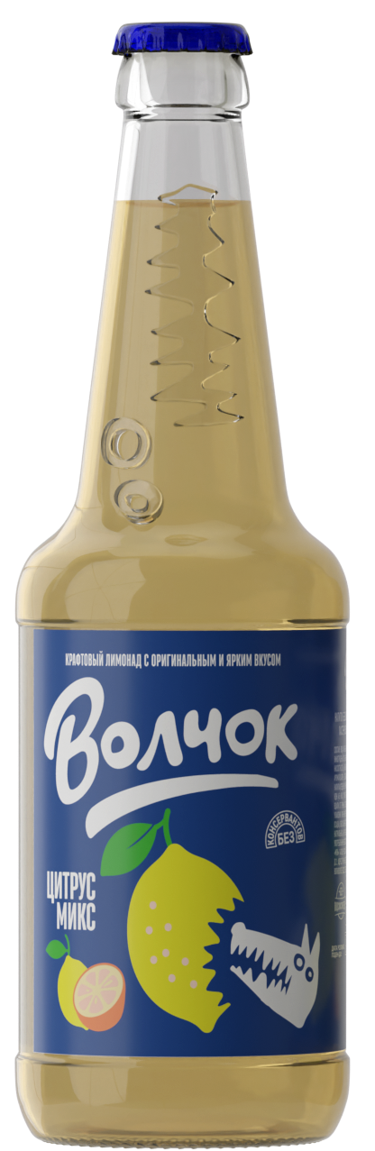 Напиток Волчок Лимонад цитрус микс газированный, 450мл