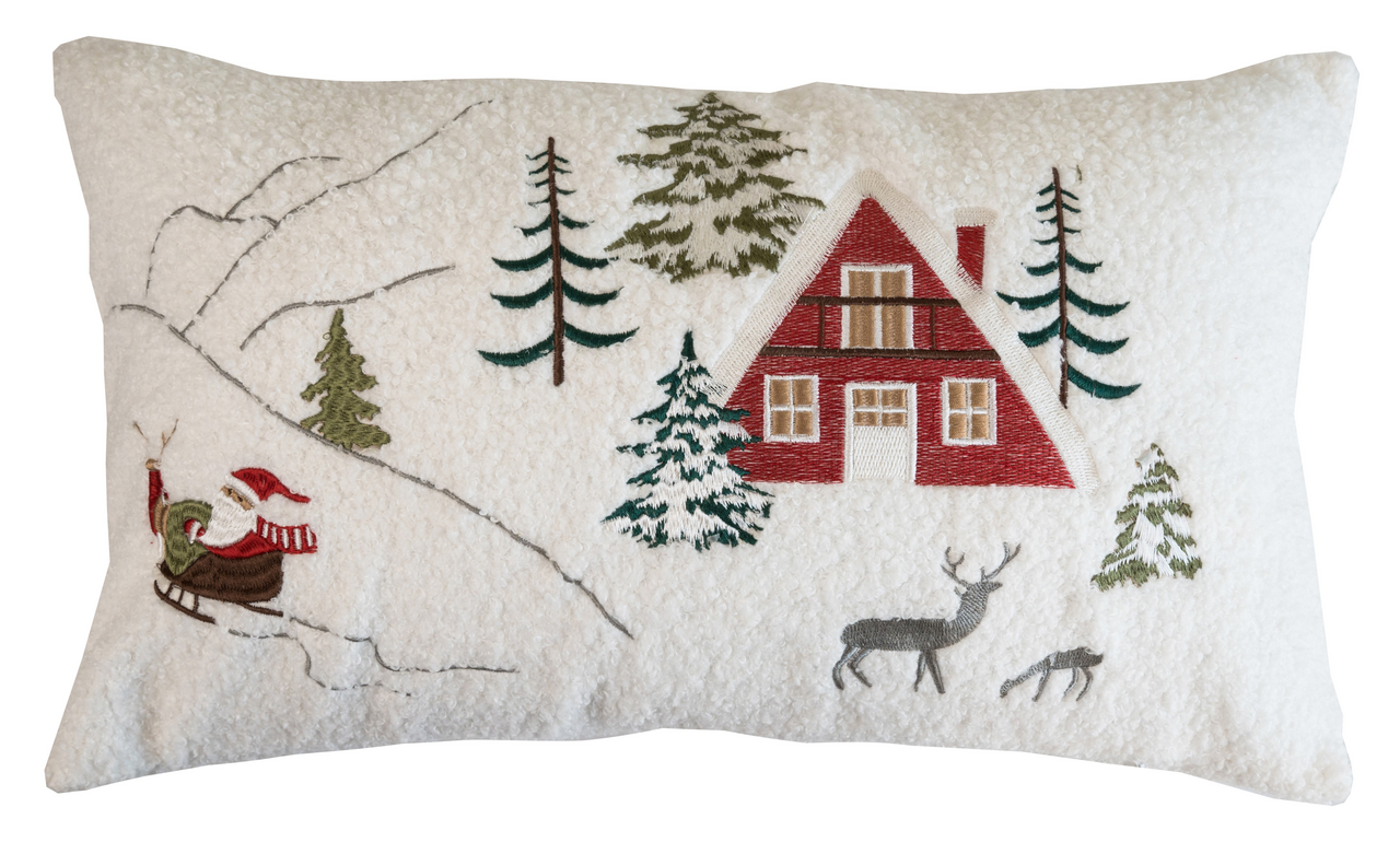 Подушка-валик 23rd Avenue Зимушка бархат, 30 x 50см