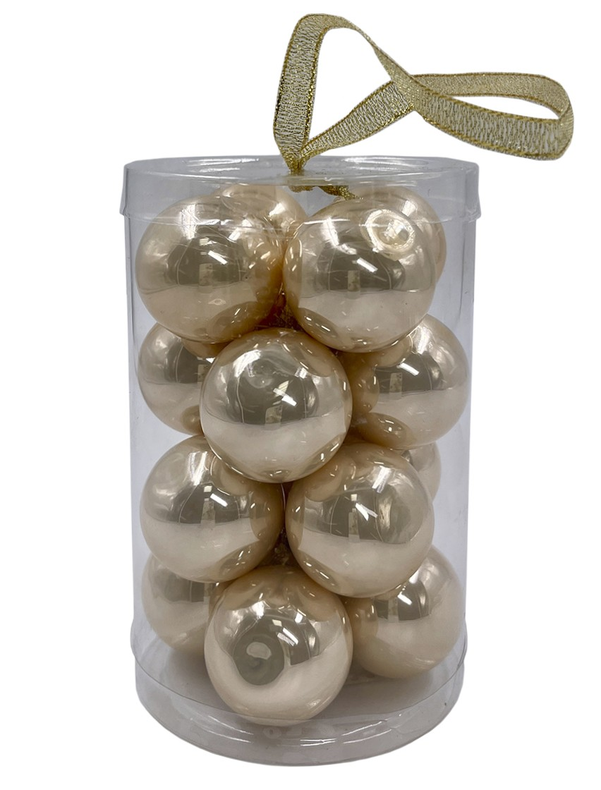 Набор елочных шаров Christmasdeluxe шампань 3.5см, 16шт