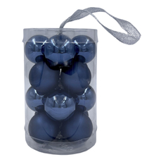Набор елочных шаров Christmasdeluxe синий 3.5см, 16шт