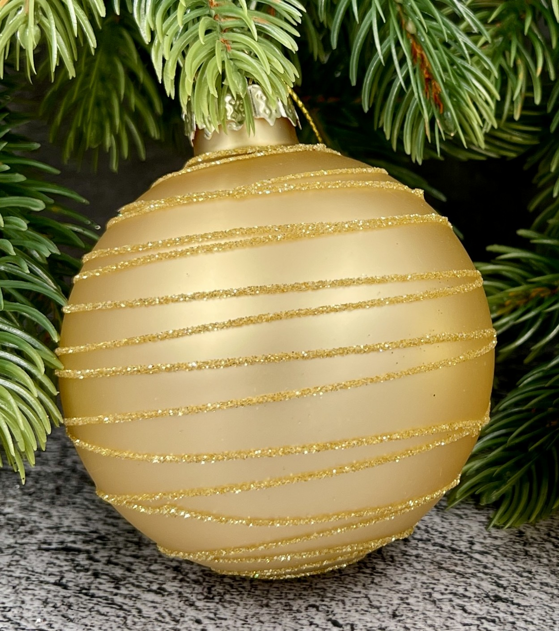 Шар елочный Christmasdeluxe золото, 7см