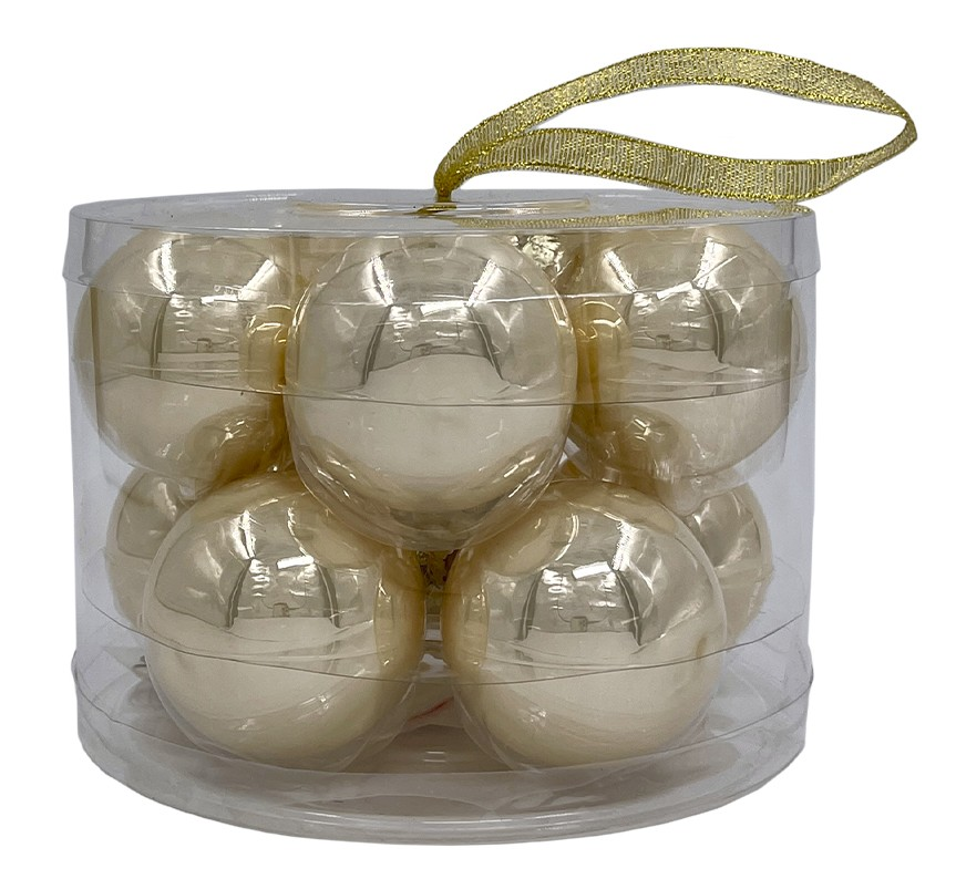 Набор елочных шаров Christmasdeluxe шампань 6см, 10шт