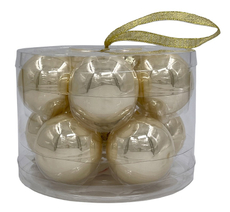 Набор елочных шаров Christmasdeluxe шампань 6см, 10шт