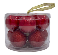 Набор елочных шаров Christmasdeluxe красный 6см, 10шт