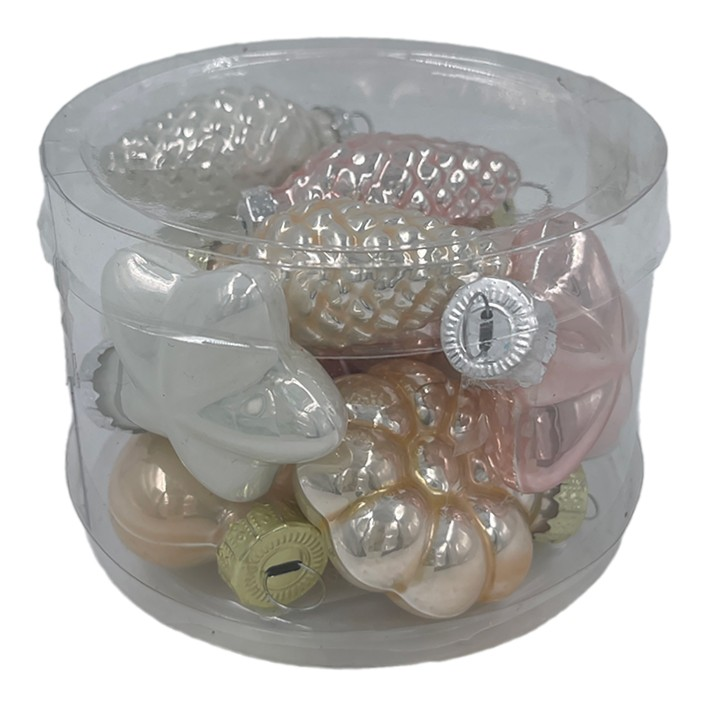 Набор елочных украшений Christmasdeluxe белый 4см, 12шт