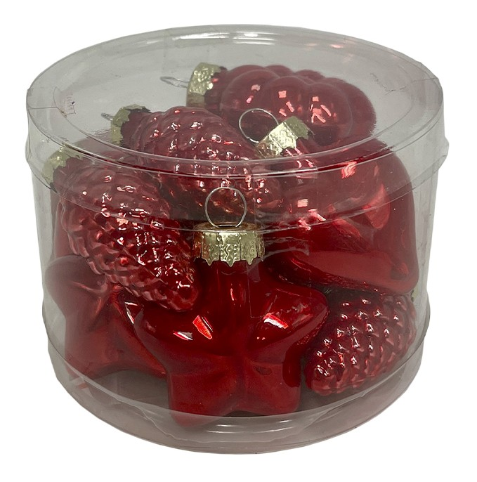 Набор елочных украшений Christmasdeluxe Алые паруса 4см, 12шт