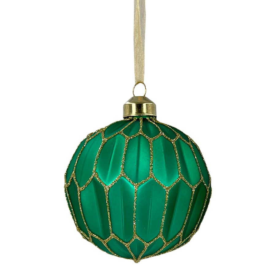 Шар елочный Christmasdeluxe зеленый, 8см
