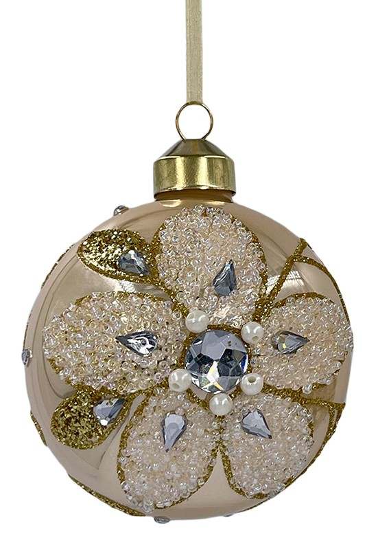 Шар елочный Christmasdeluxe шампань, 8см