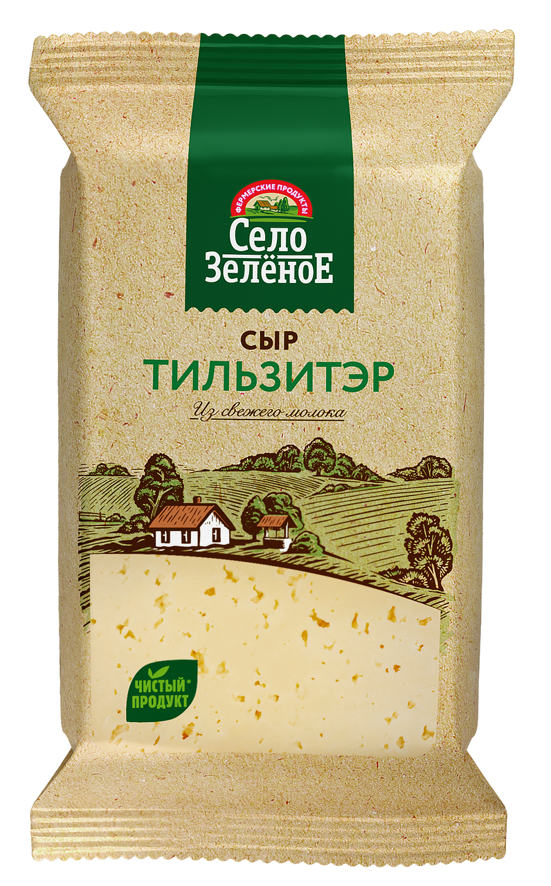 Сыр Село Зеленое Тильзитер 50%, 180г