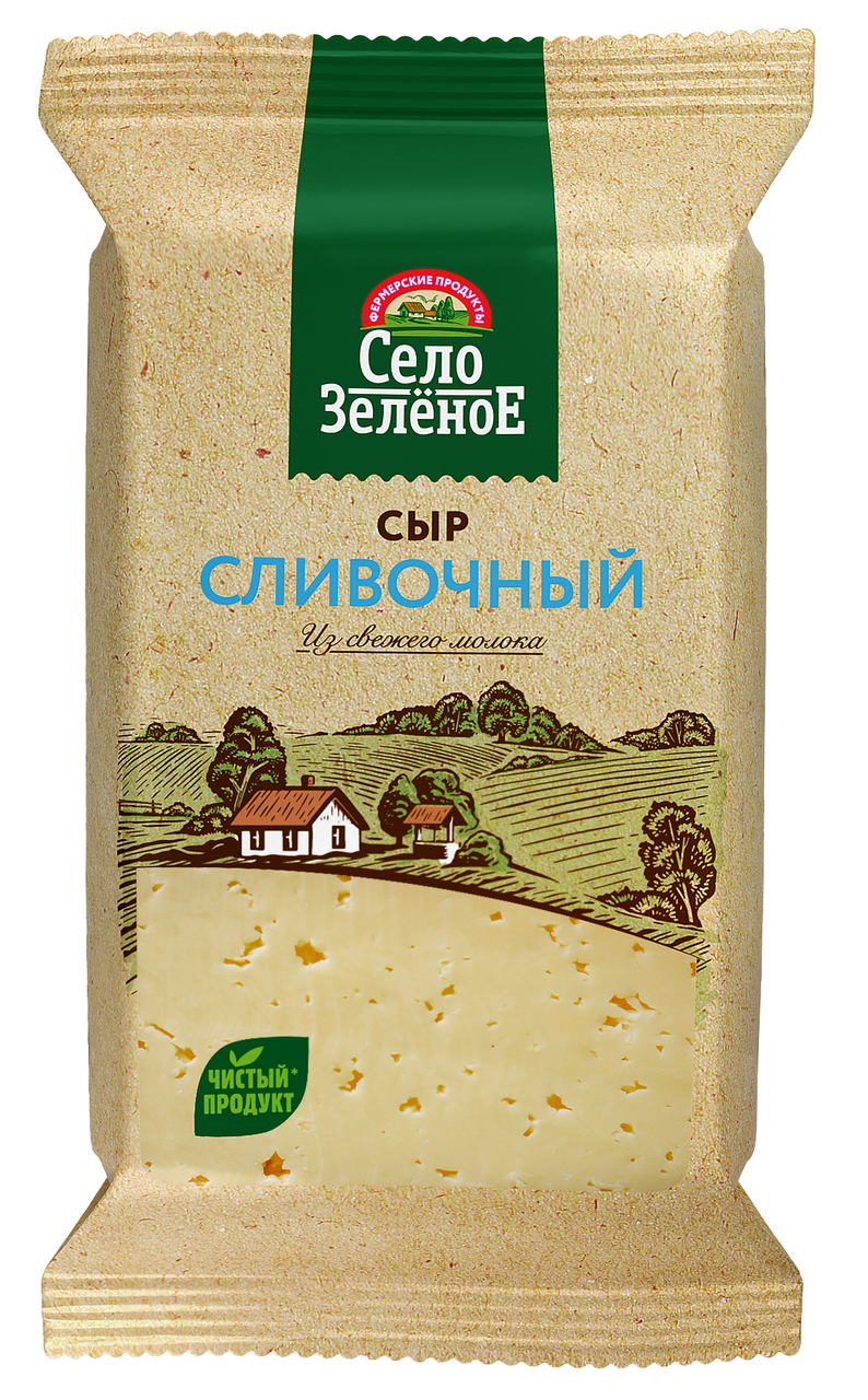 Сыр Село Зеленое Сливочный 50%, 180г