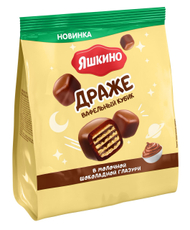 Кубик вафельный Яшкино в молочной шоколадной глазури, 180г