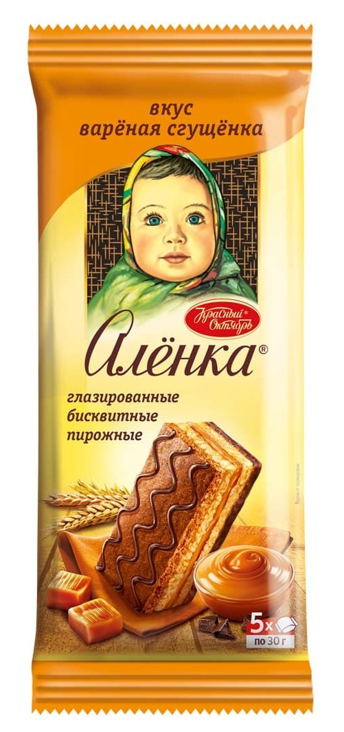 Пирожные Аленка бисквит вареная сгущенка, 150г