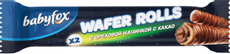 Трубочка BabyFox Wafer Rolls вафельная ореховая начинка и какао, 16г