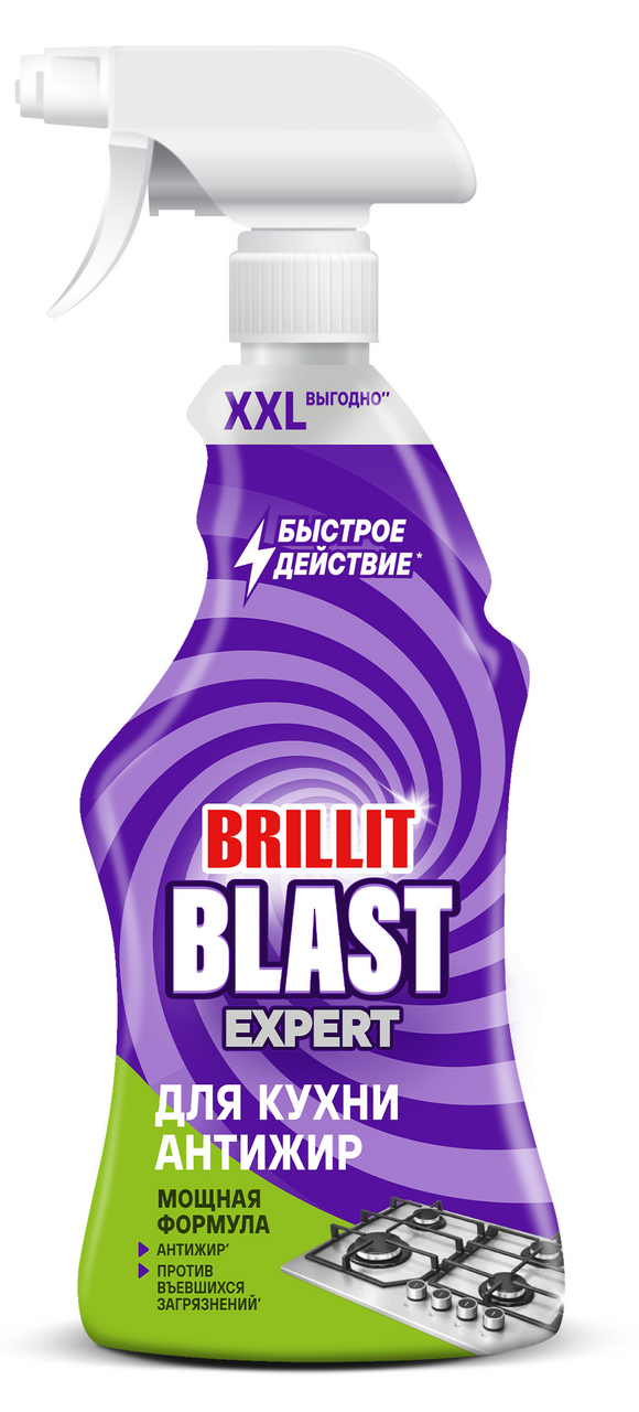 Средство чистящее Brillit Blast для кухни антижир, 750мл
