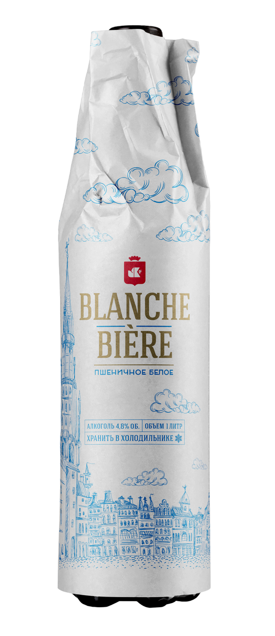 Напиток пивной Blanche Biere пшеничное белое, 1л