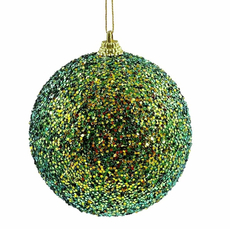 Шар елочный Christmasdeluxe зеленый с золотом, 20см