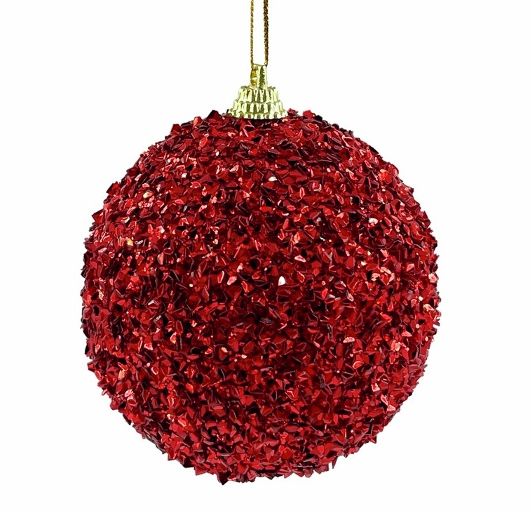 Шар елочный Christmasdeluxe красный, 15см