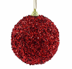 Шар елочный Christmasdeluxe красный, 15см