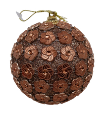 Шар елочный Christmasdeluxe в цветах коричневый пенопласт, 10см