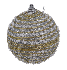 Шар елочный Christmasdeluxe серебро пенопласт, 8см