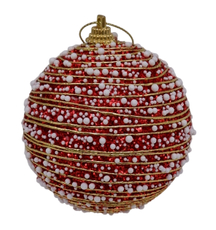 Шар елочный Christmasdeluxe красный пенопласт, 8см