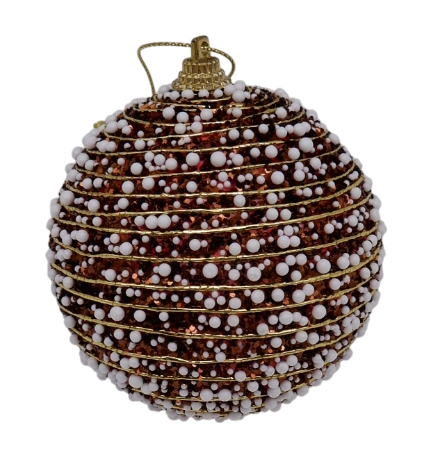 Шар елочный Christmasdeluxe коричневый пенопласт, 8см