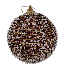 Шар елочный Christmasdeluxe коричневый пенопласт, 8см