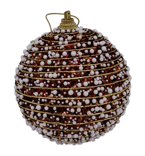 Шар елочный Christmasdeluxe коричневый пенопласт, 10см